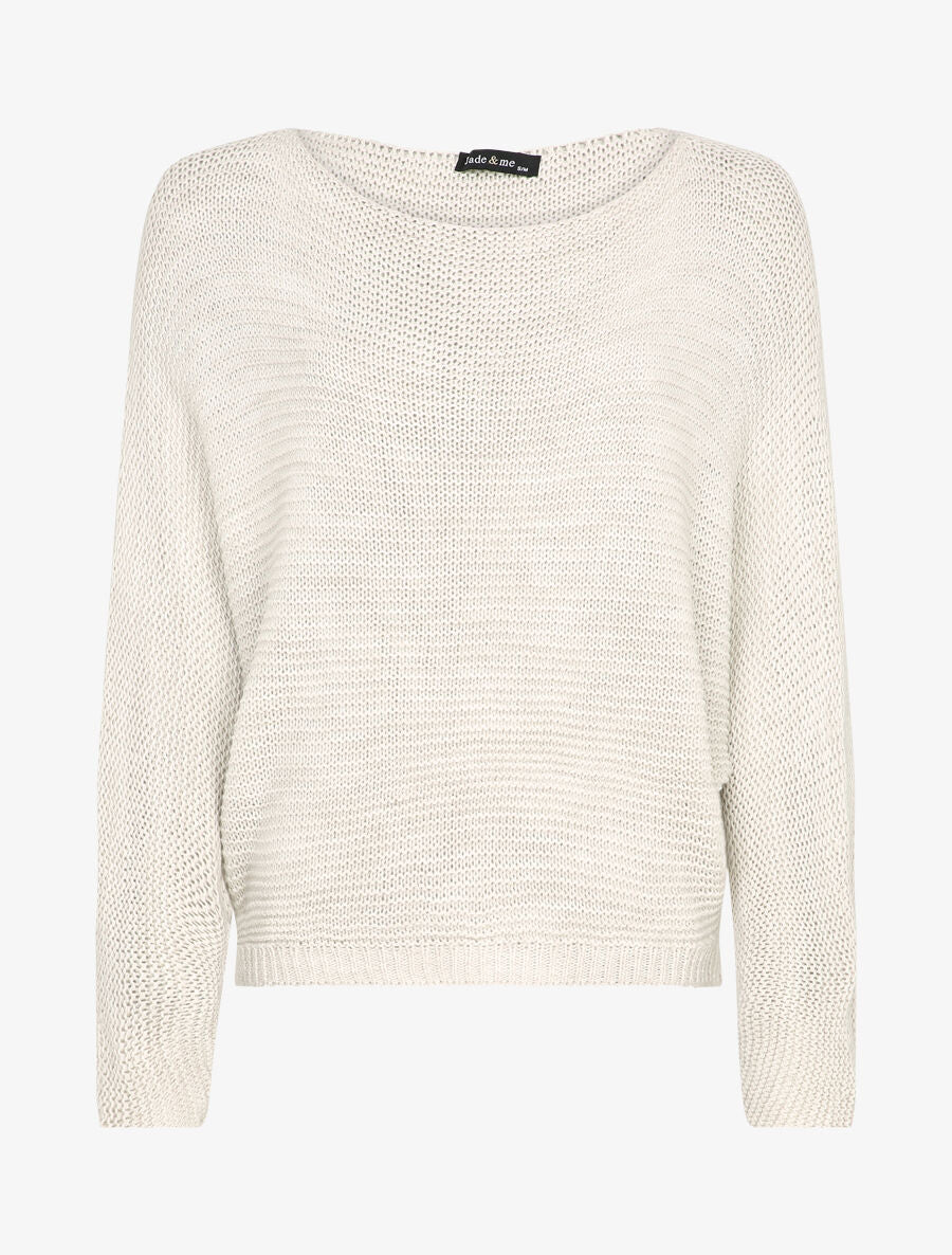 Dolmanmouwen trui - Beige