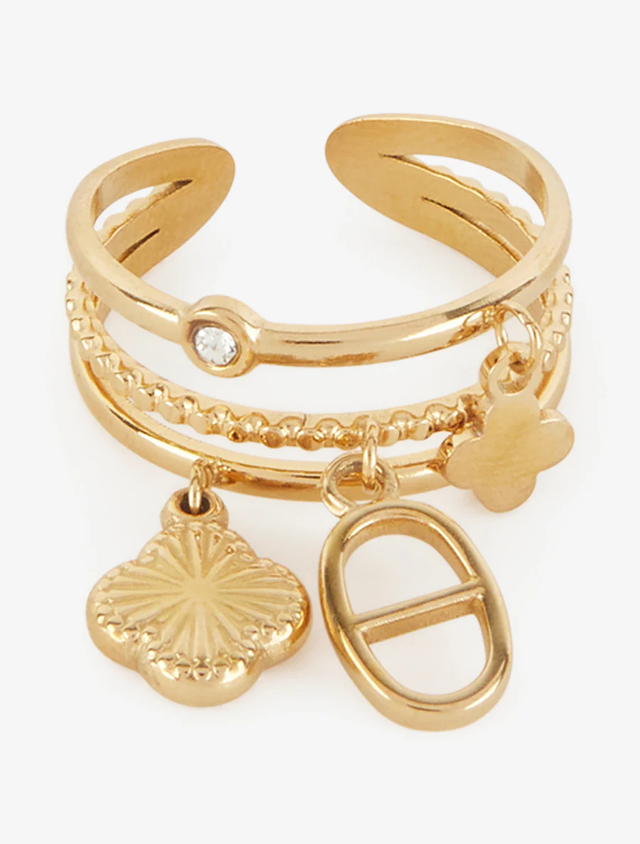 Drievoudige hangende ring - Goud - Image 3