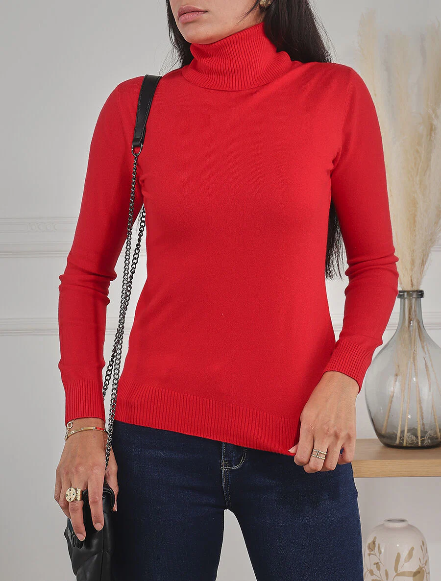 Dunne effen coltrui - Rood - Image 4