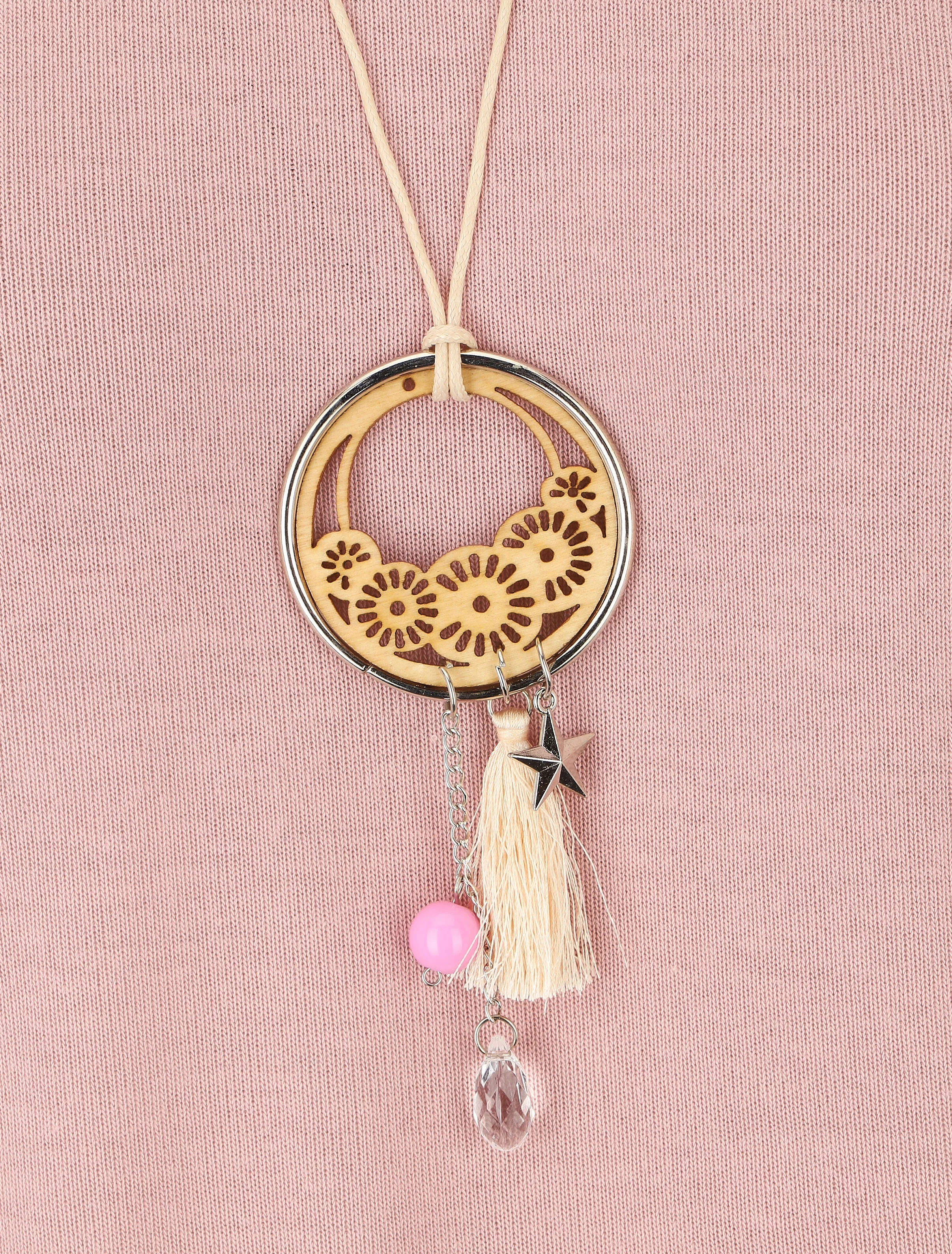 Dunne effen trui met ronde hals - Roze - Image 3