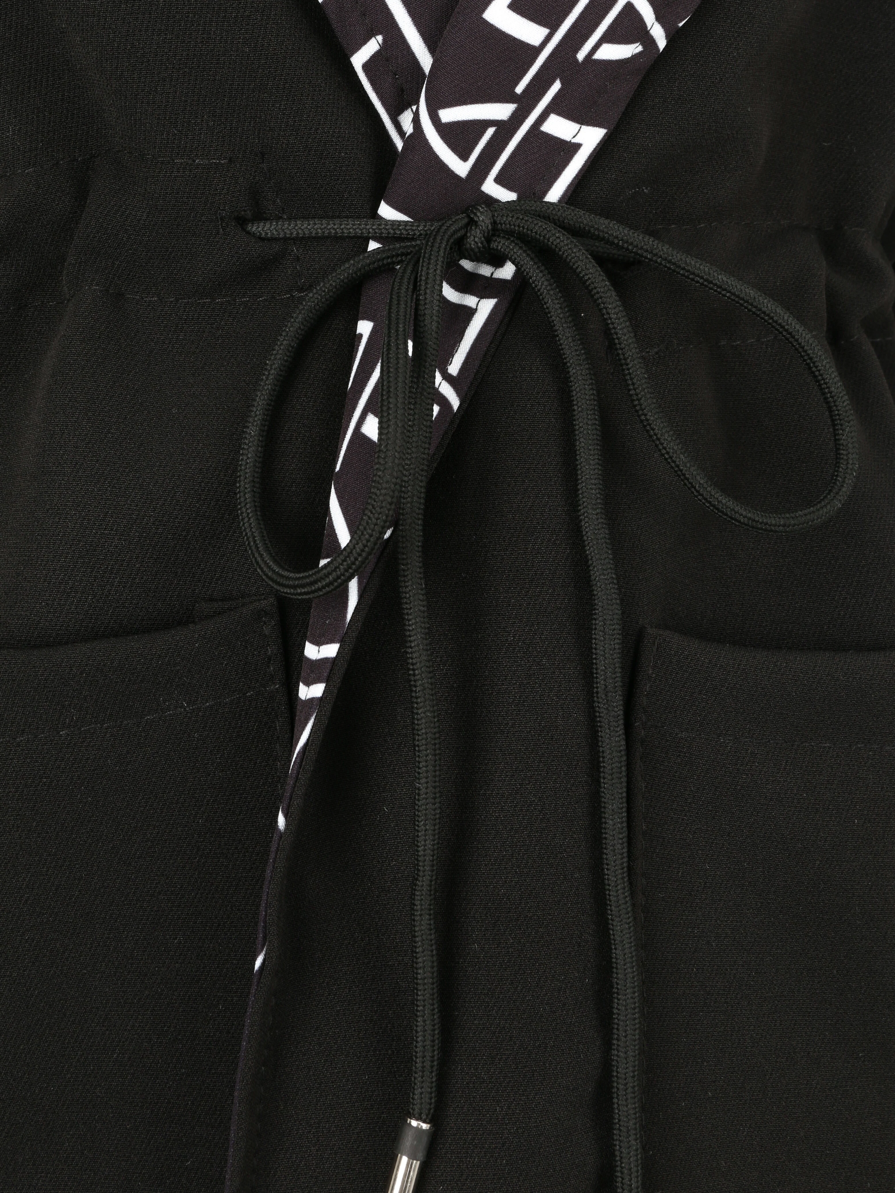Dunne jas met capuchon - Zwart - Image 3