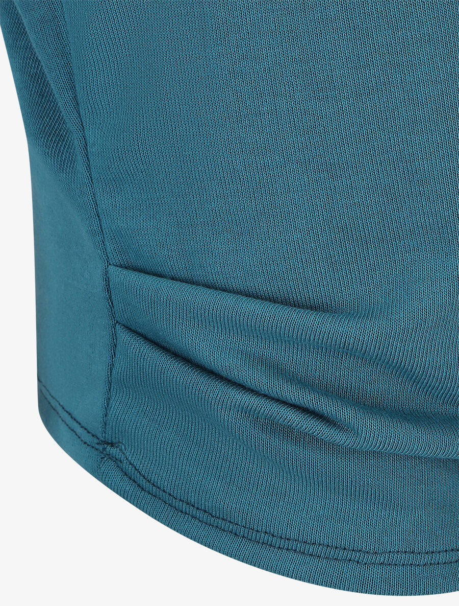 Dunne trui met iriserende veren print - Blauwgroen - Image 3