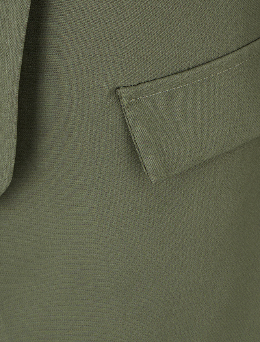 Effen blazer met lange mouwen - Kaki - Image 3