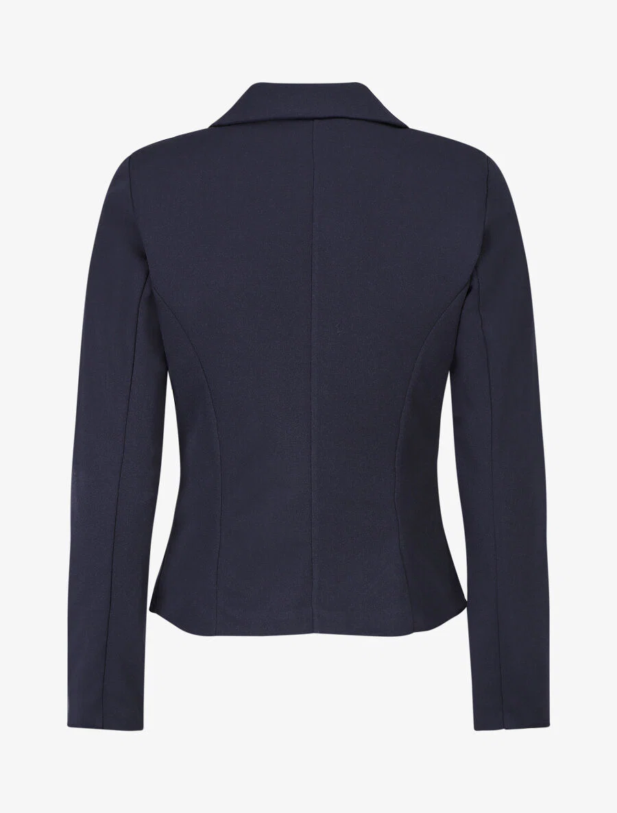 Effen blazer met sierknopen - Marineblauw - Image 2