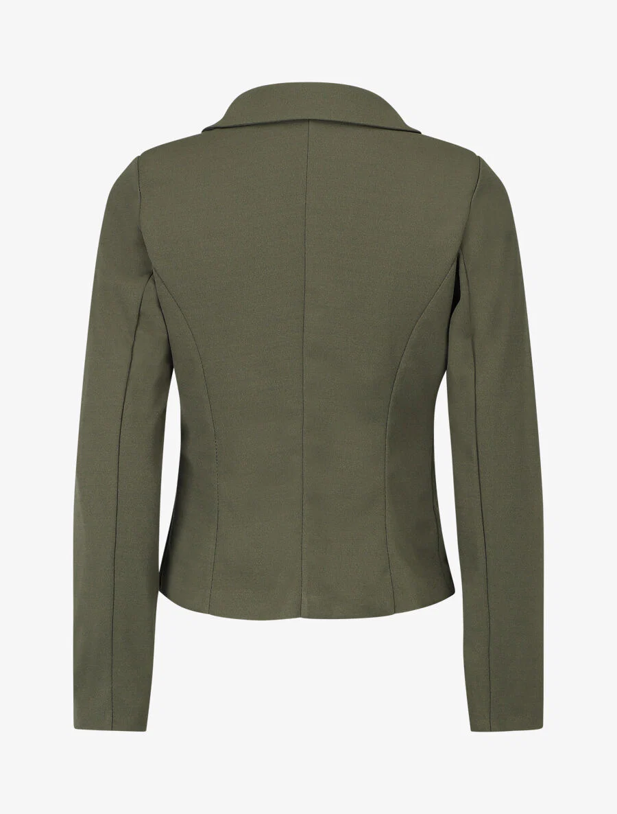 Effen blazer met sierknopen - Kakigroen - Image 2