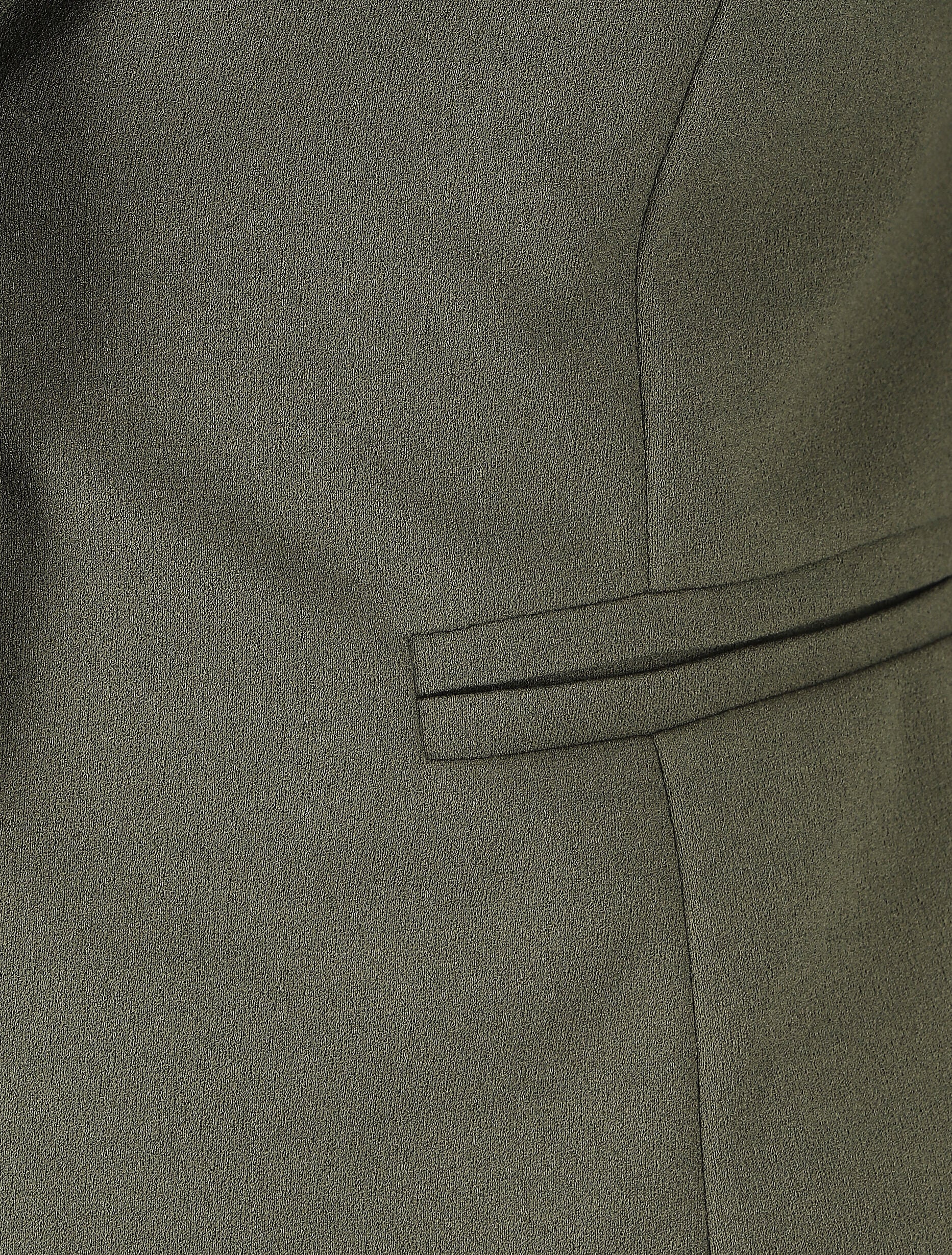 Effen blazer met sierknopen - Kakigroen - Image 3