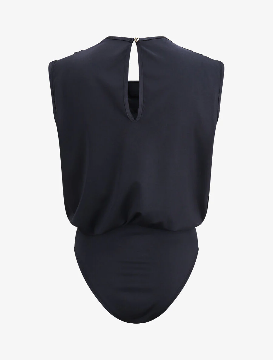 Effen body met ronde hals - Donkerblauw - Image 2