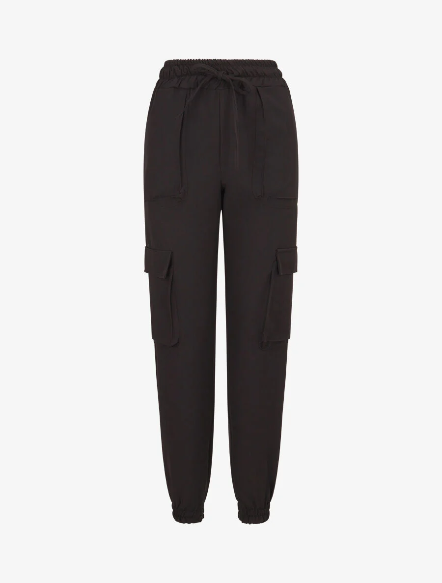 Effen cargo broek - Zwart