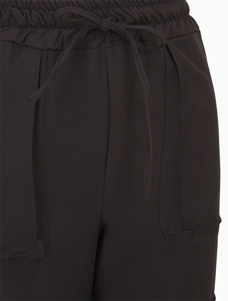 Effen cargo broek - Zwart - Image 3