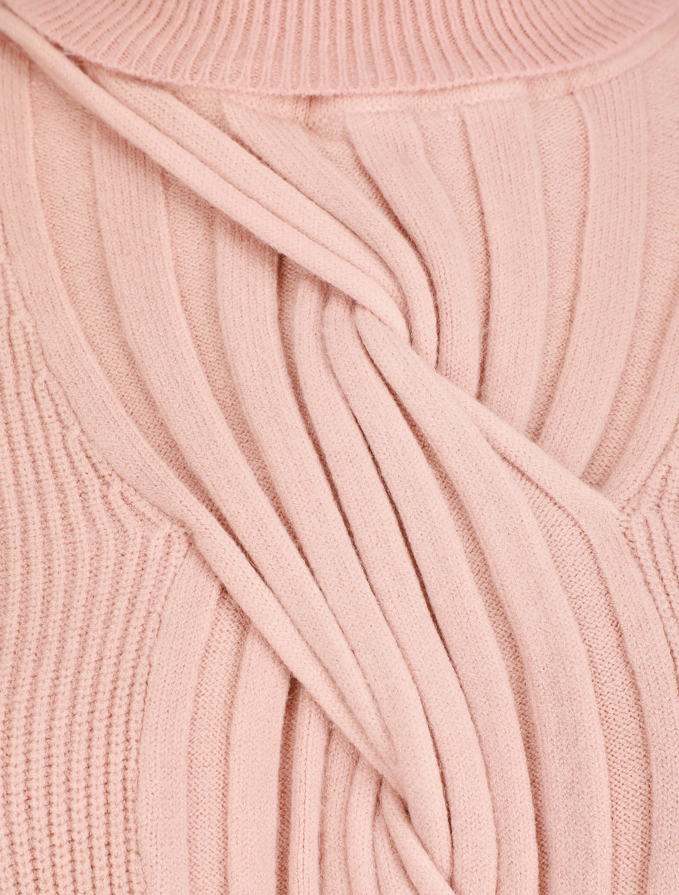 Effen coltrui met gedraaid patroon - Roze - Image 3
