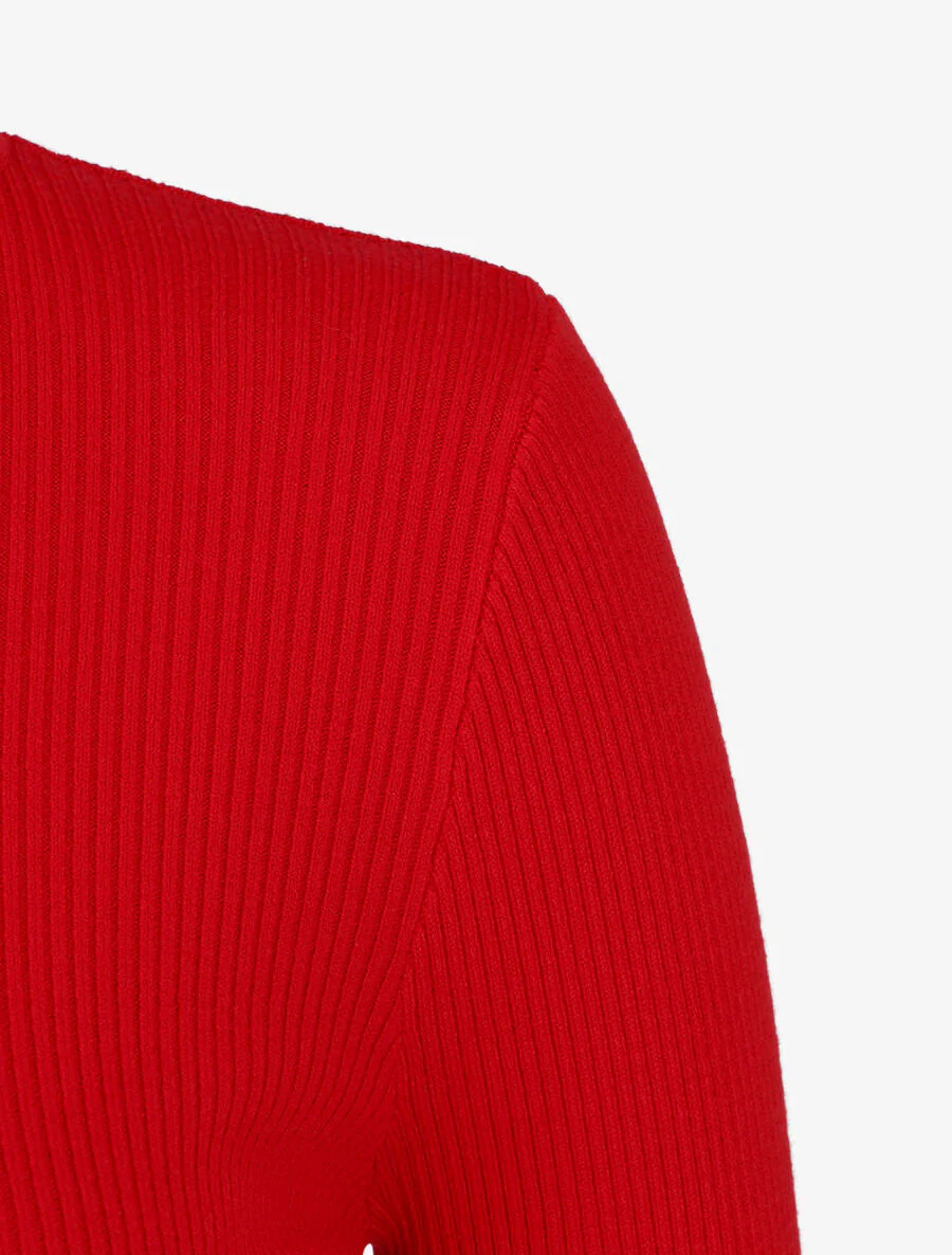 Effen coltrui met strakke pasvorm - rood - Image 3