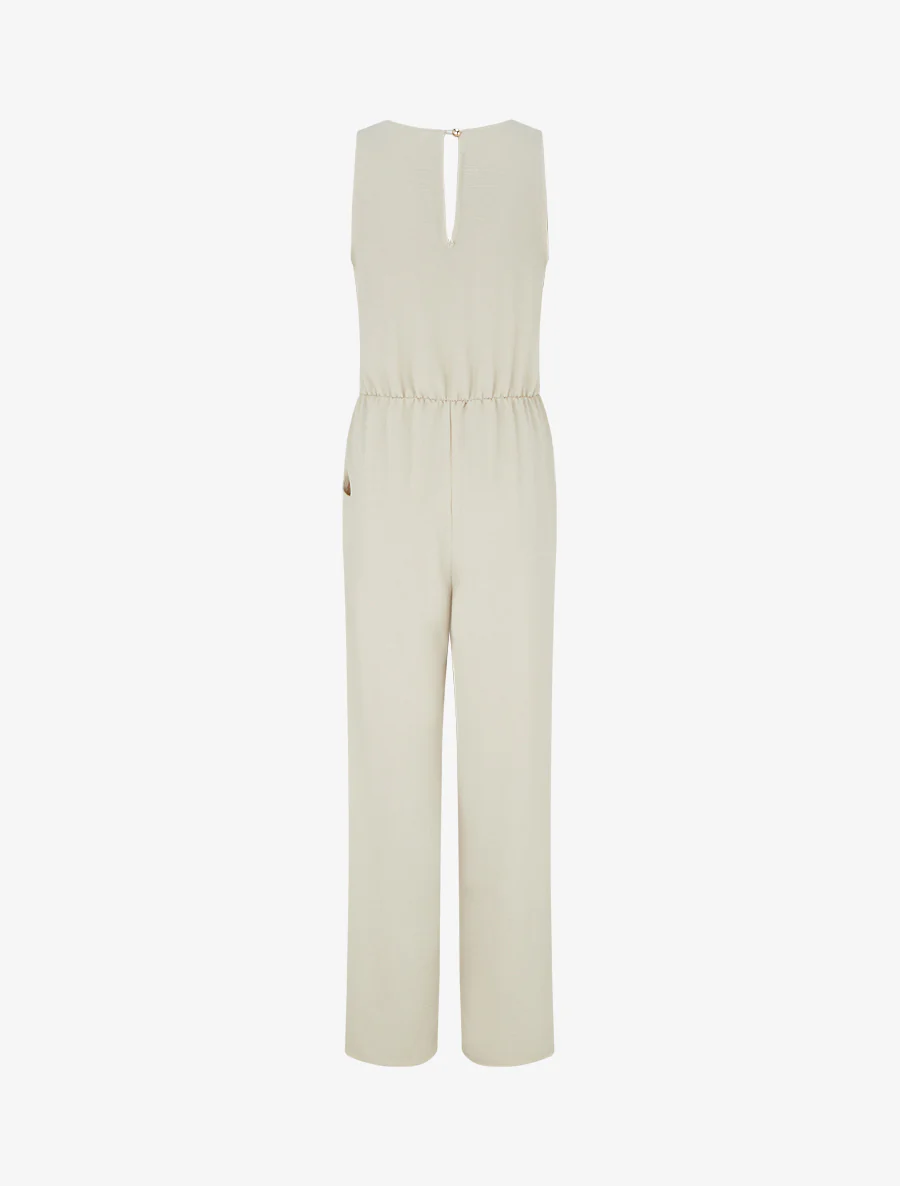 Effen combinatie met slakkenjuweel inzetstuk - Beige - Image 2