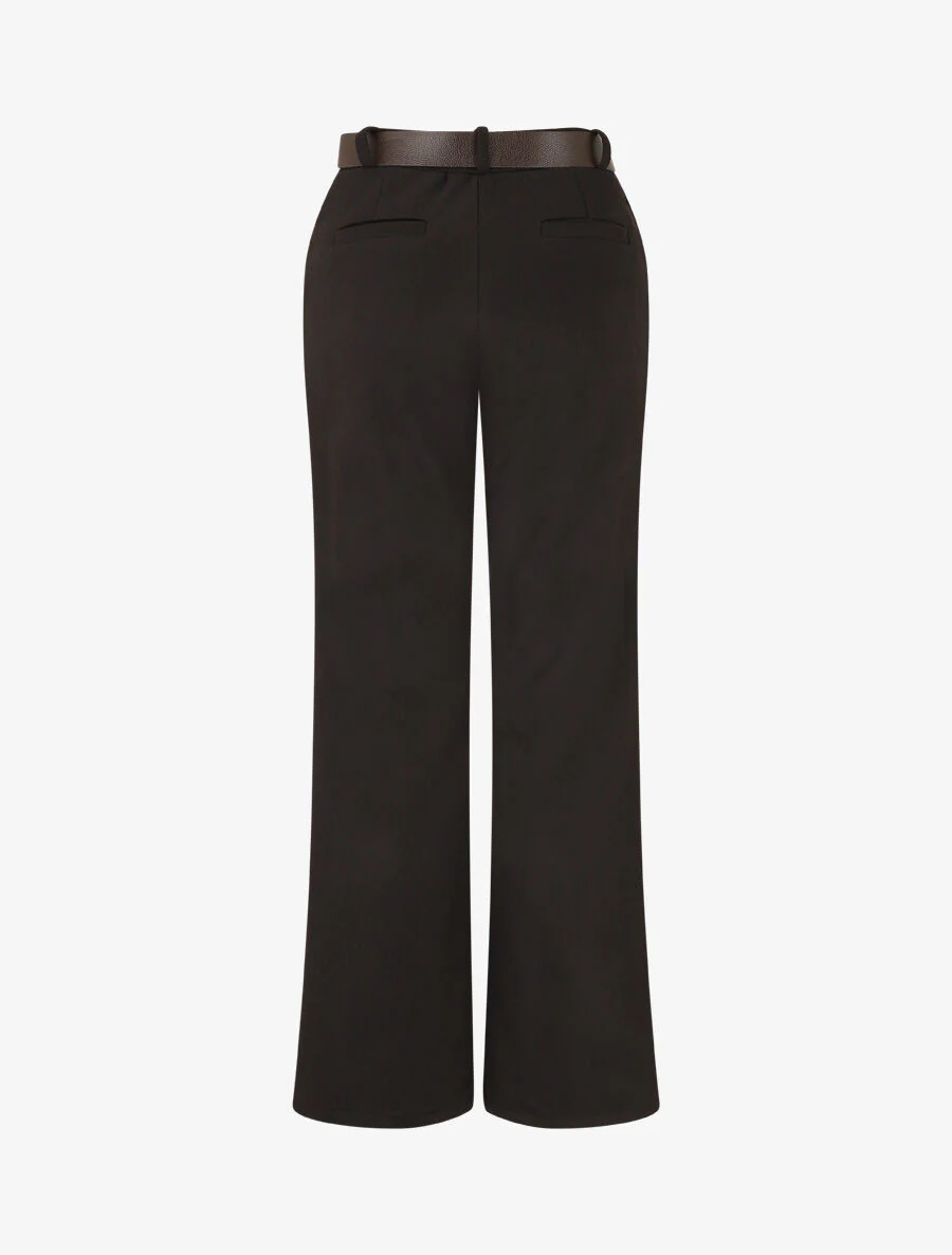 Effen dikke broek. recht model - zwart - Image 2