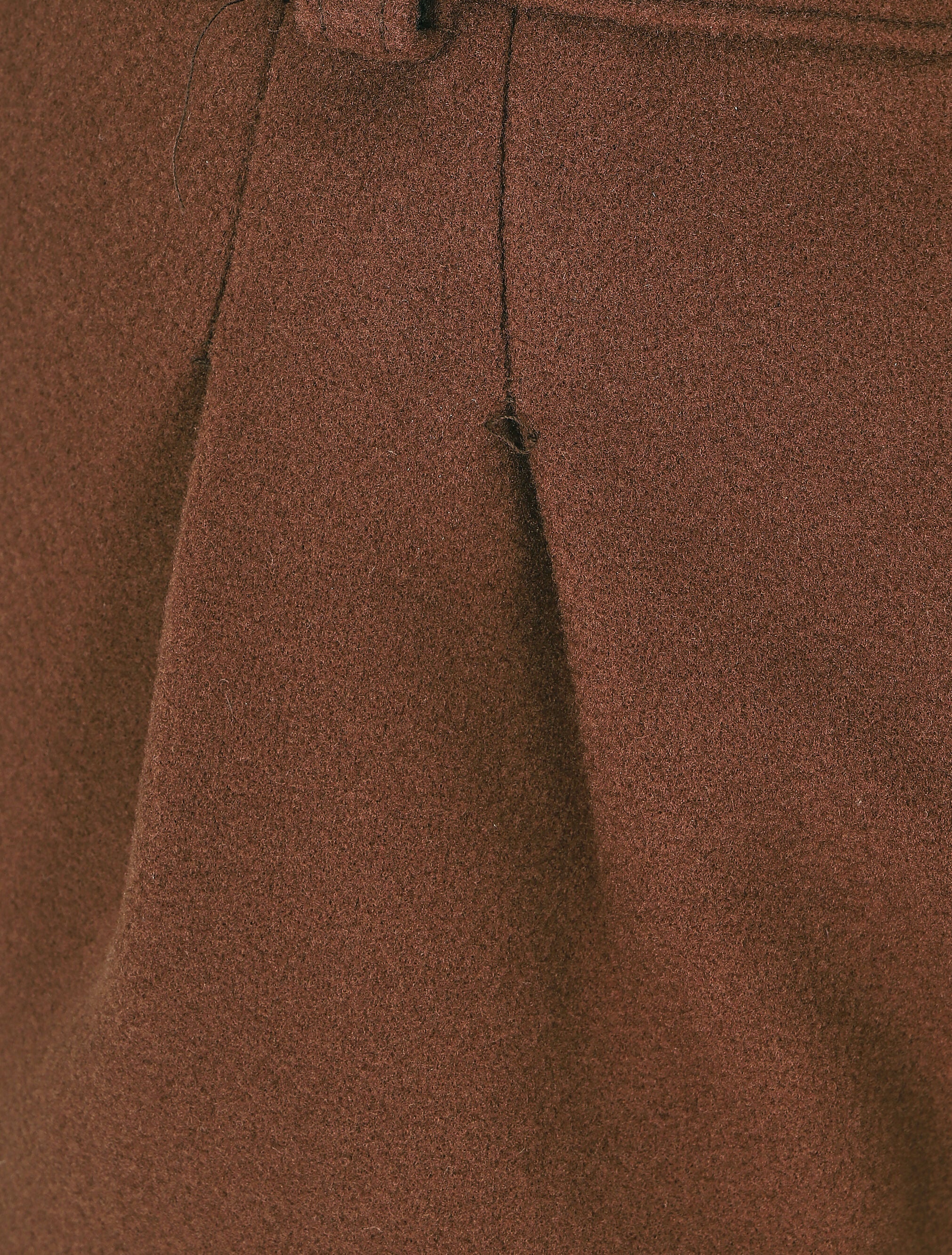 Effen dikke broek. recht model - bruin - Image 3