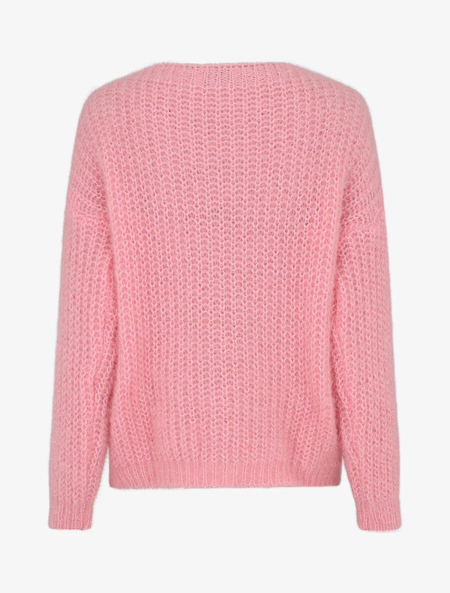 Effen. fluffy trui - Roze - Image 2