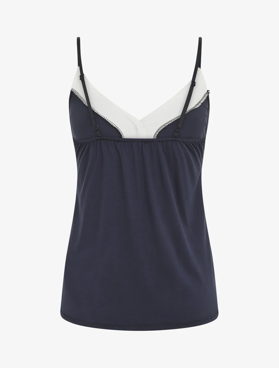 Effen hemdje met knopen - Marineblauw - Image 2