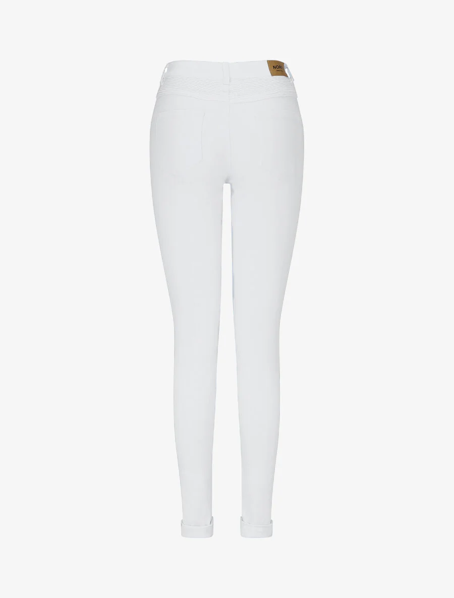 Effen jeans met versterkte knieën. slim-fit - Wit - Image 2