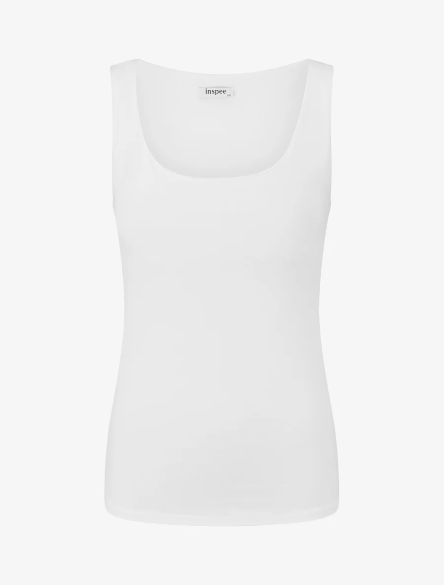 Effen klassiek tanktop - Wit