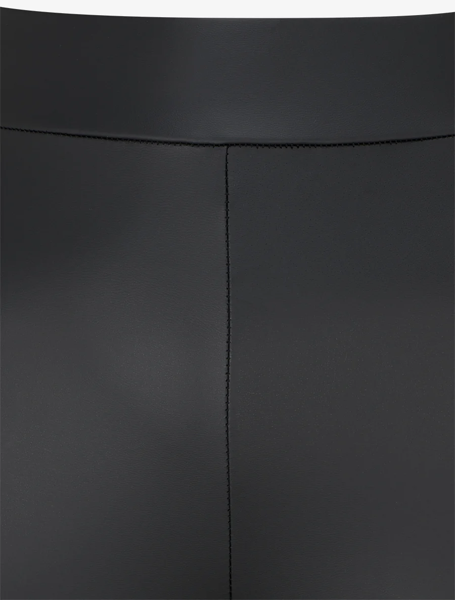 Effen legging in imitatieleer - Zwart - Image 3