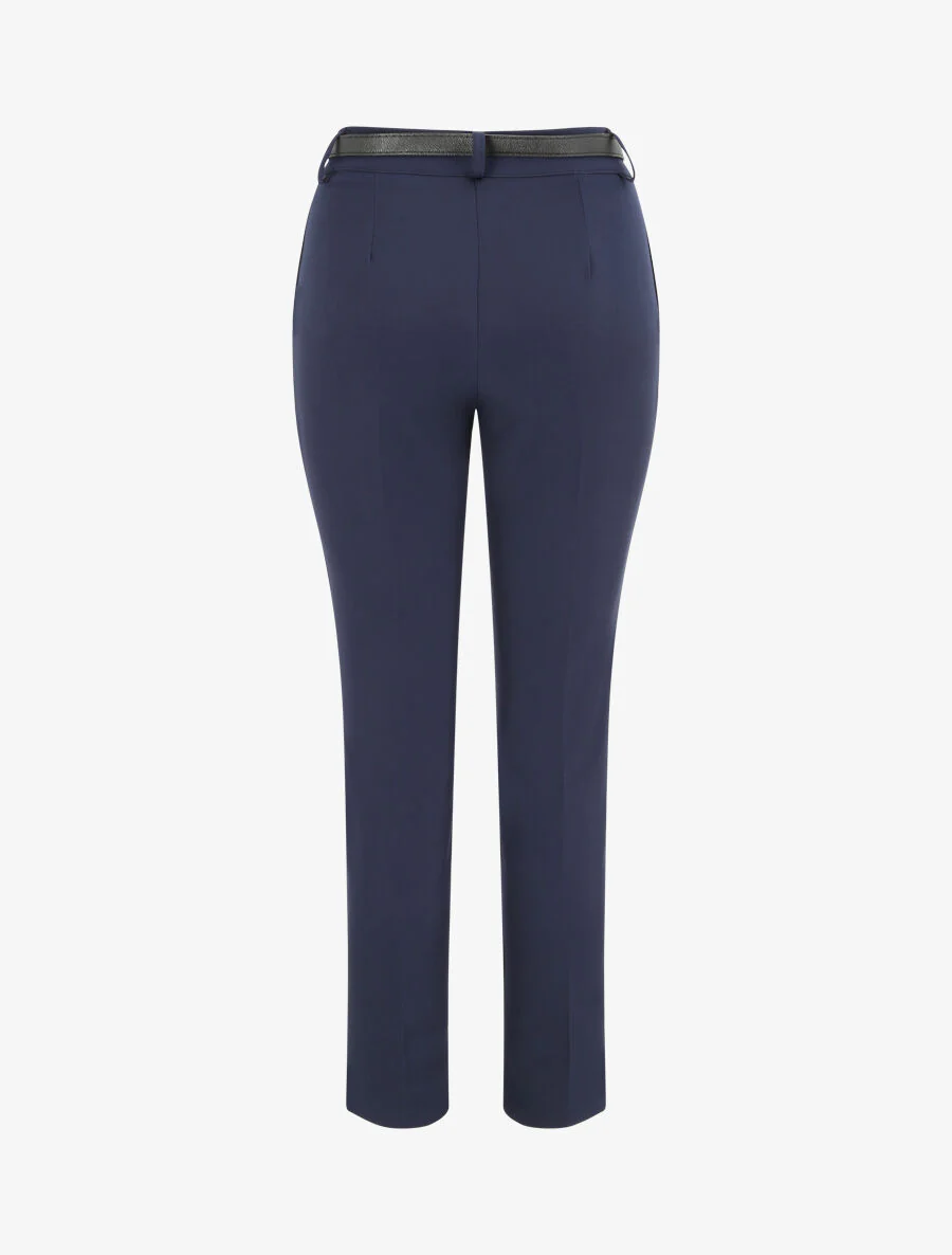 Effen losse broek - Marine - Image 2