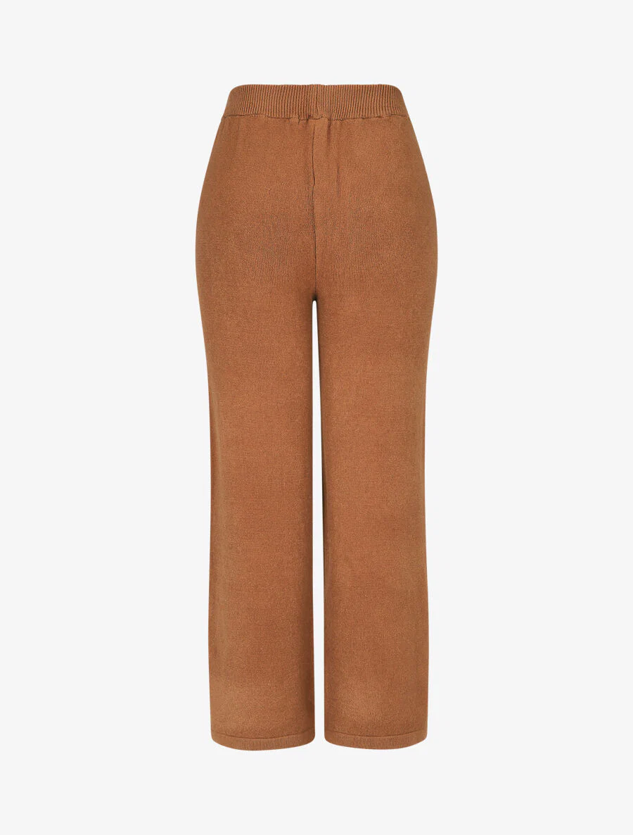 Effen mesh broek - Kameel - Image 2