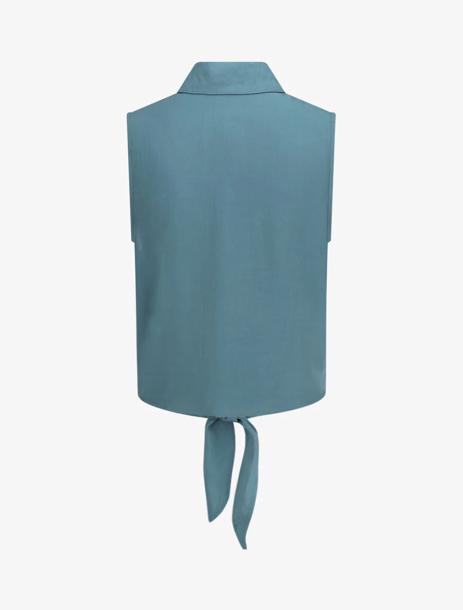Effen overhemd met knoopsluiting - Blauwgroen - Image 2