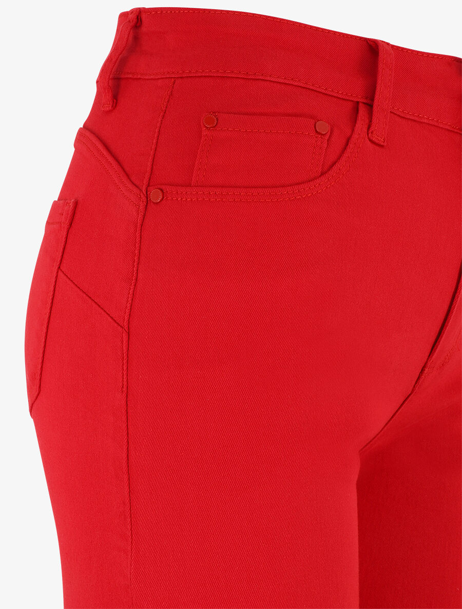 Effen push-up bermuda - rood - Image 3