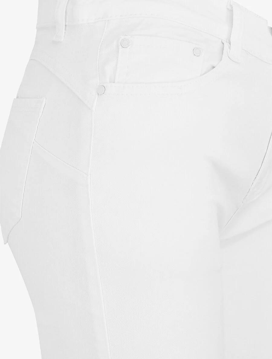 Effen push-up bermuda shorts met zoom - Wit - Image 3