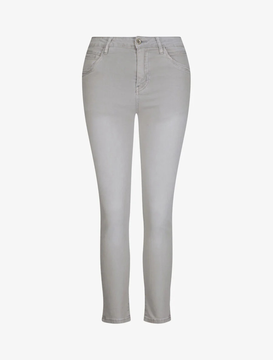 Effen rechte broek - Grijs
