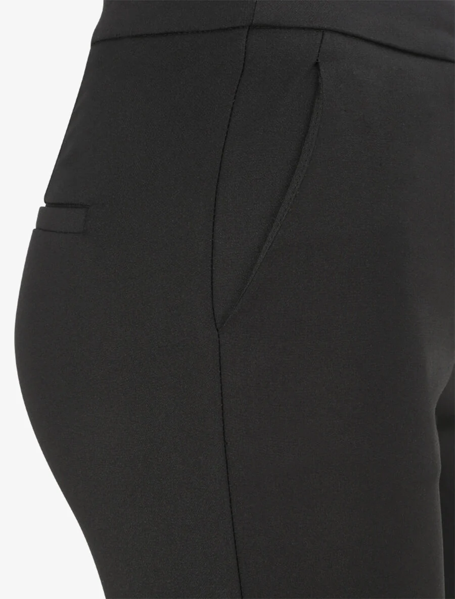 Effen rechte broek - Zwart - Image 3