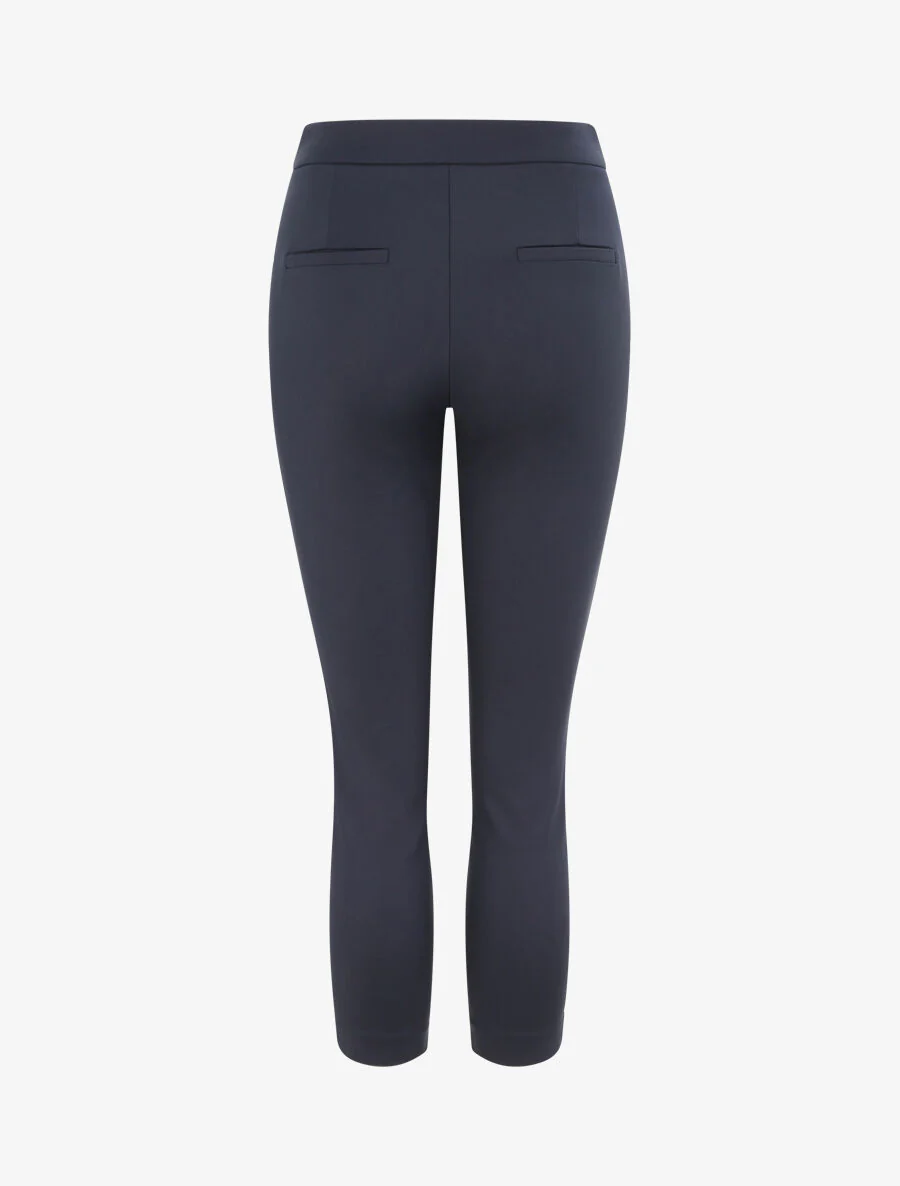 Effen rechte broek - Marine - Image 2