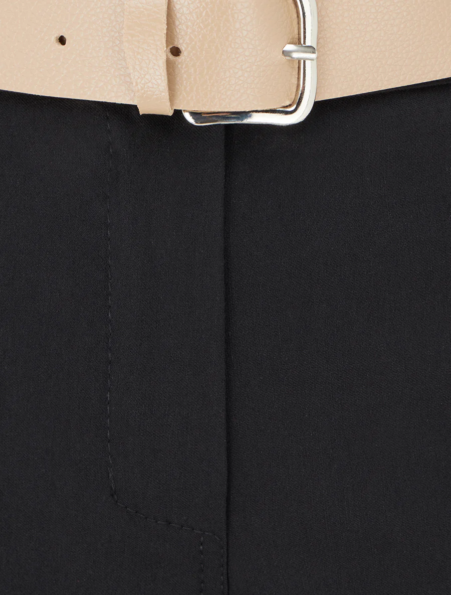 Effen rechte broek - Zwart - Image 3