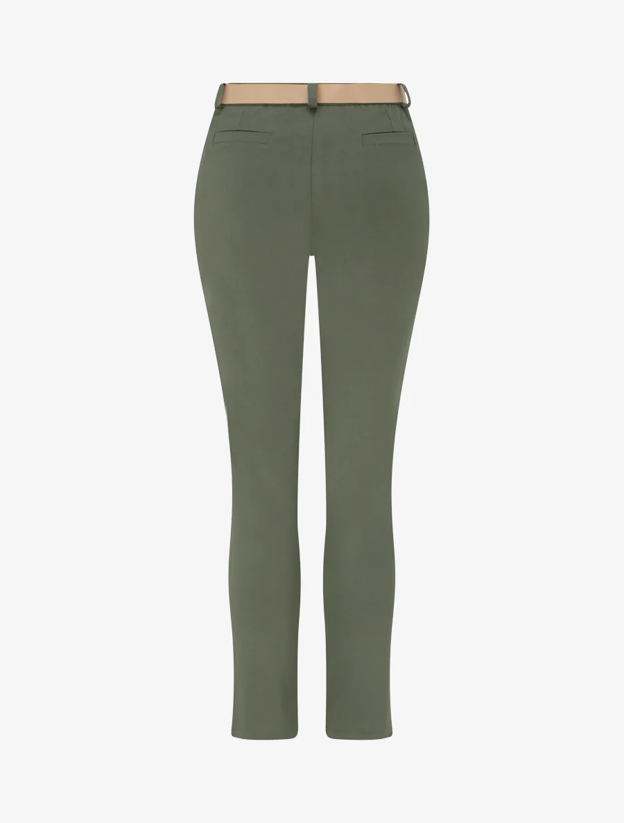 Effen rechte broek - Kaki - Image 2