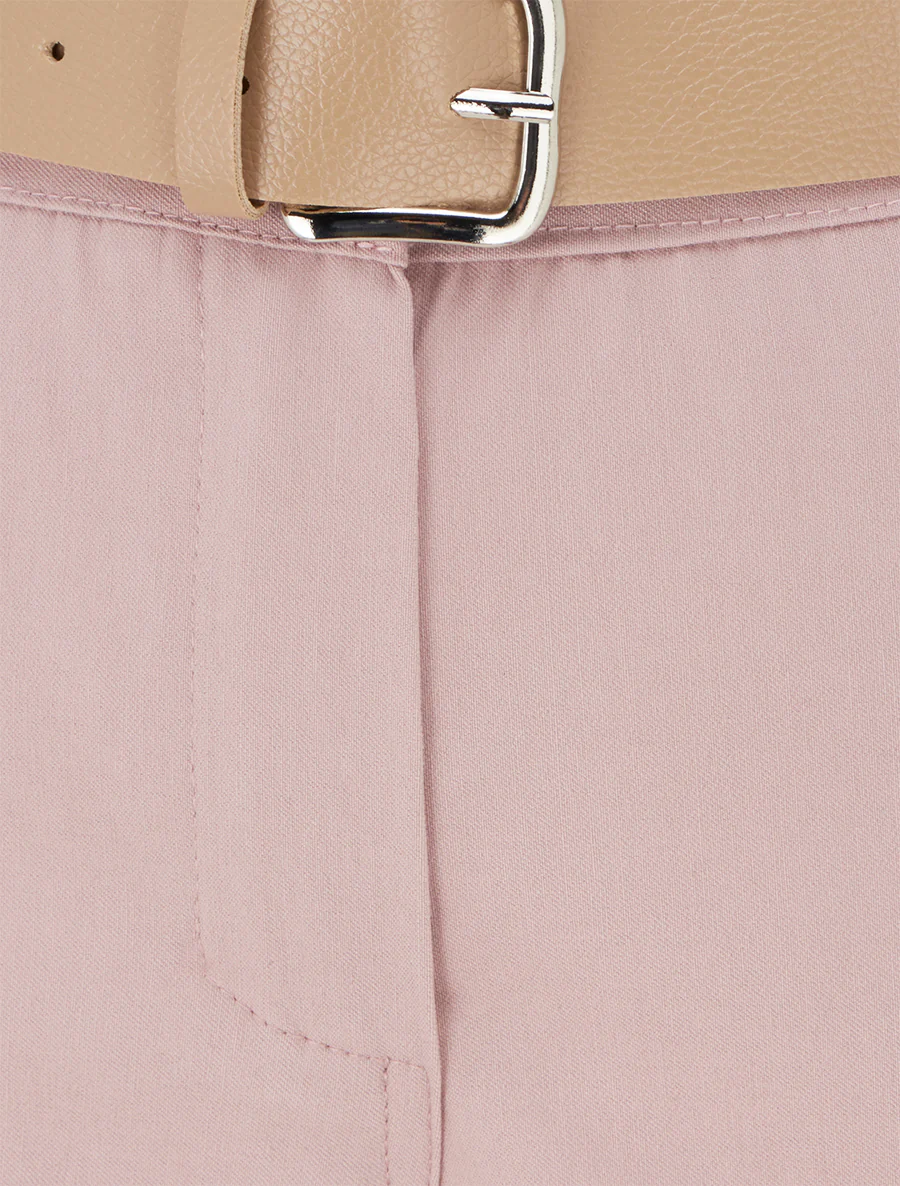 Effen rechte broek - Oudroze - Image 3