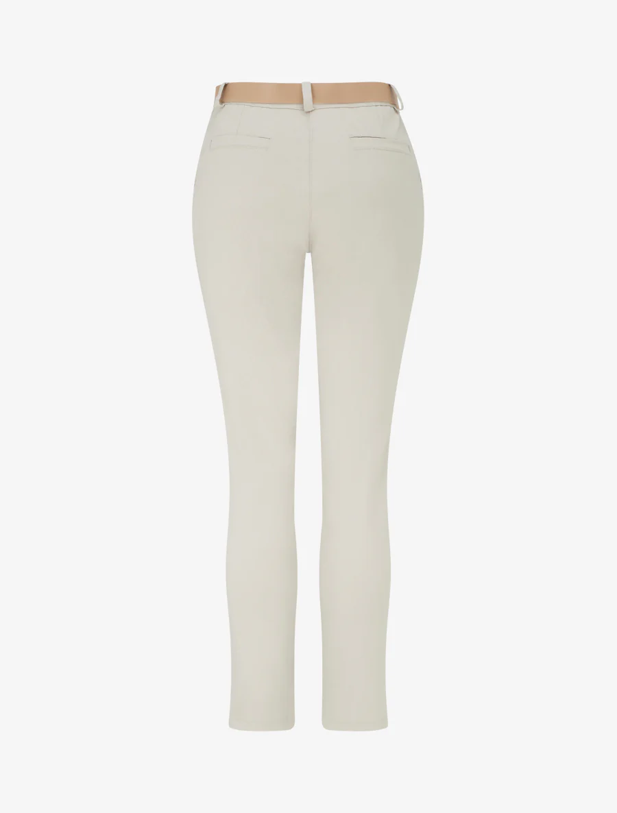 Effen rechte broek - Beige - Image 2