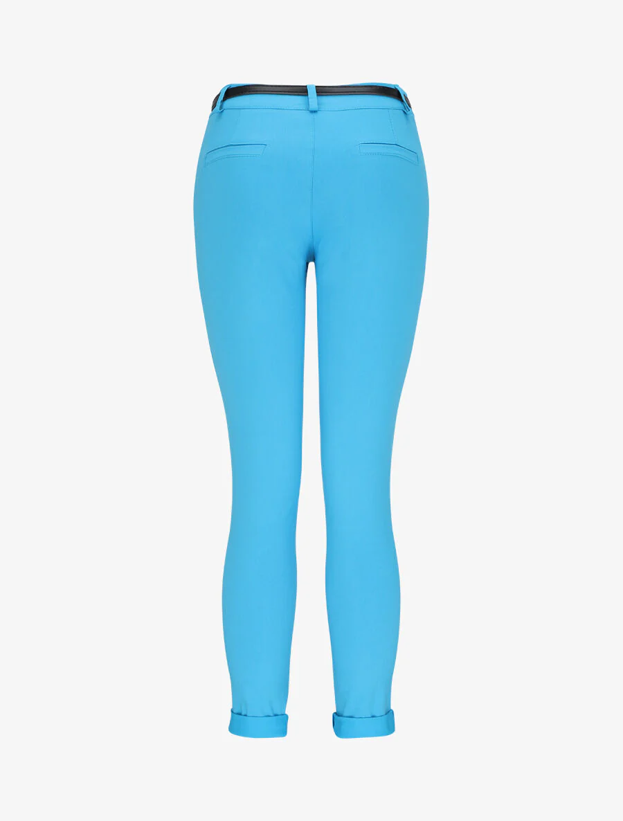 Effen rechte broek - Blauw turquoise - Image 2