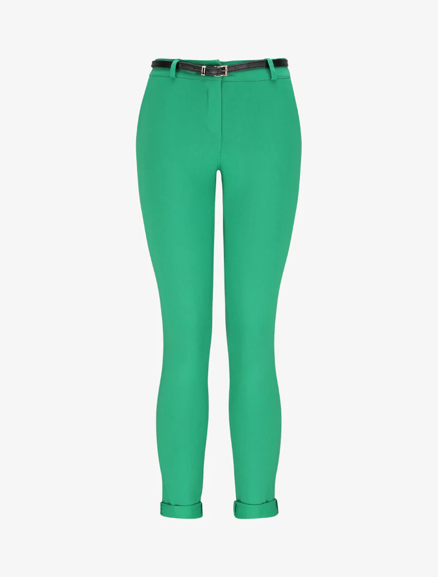 Effen rechte broek - Groen