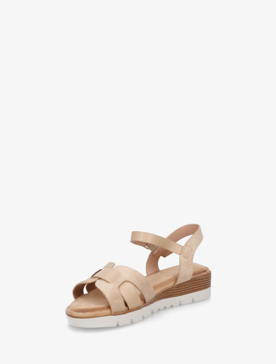 Effen sandalen met twee materialen - Mol - Image 3