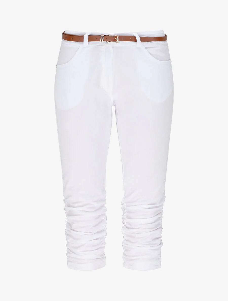 Effen shorts met elastische boorden - Wit