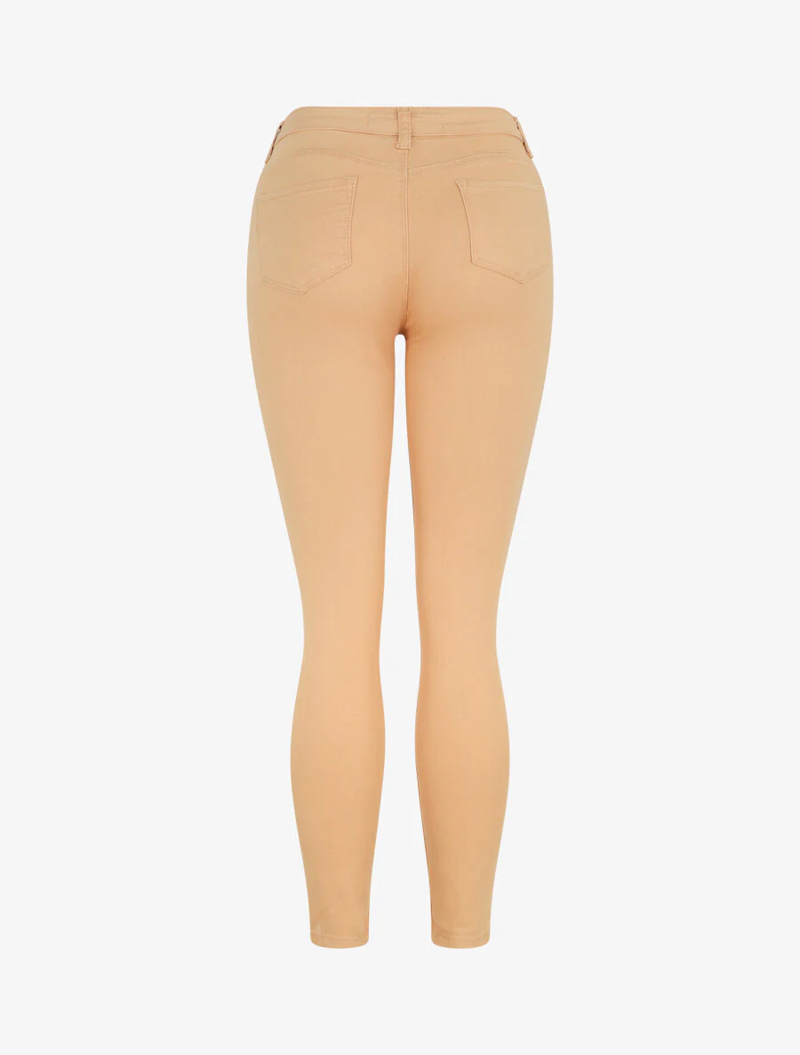 Effen skinny jeans - oranje - Image 2