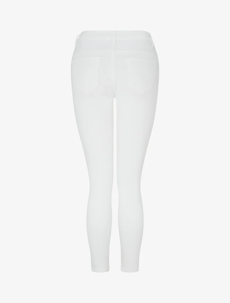 Effen skinny jeans met normale taille - Wit - Image 2