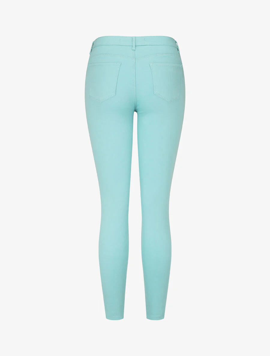 Effen skinny push up jeans - Turkoois - Image 2