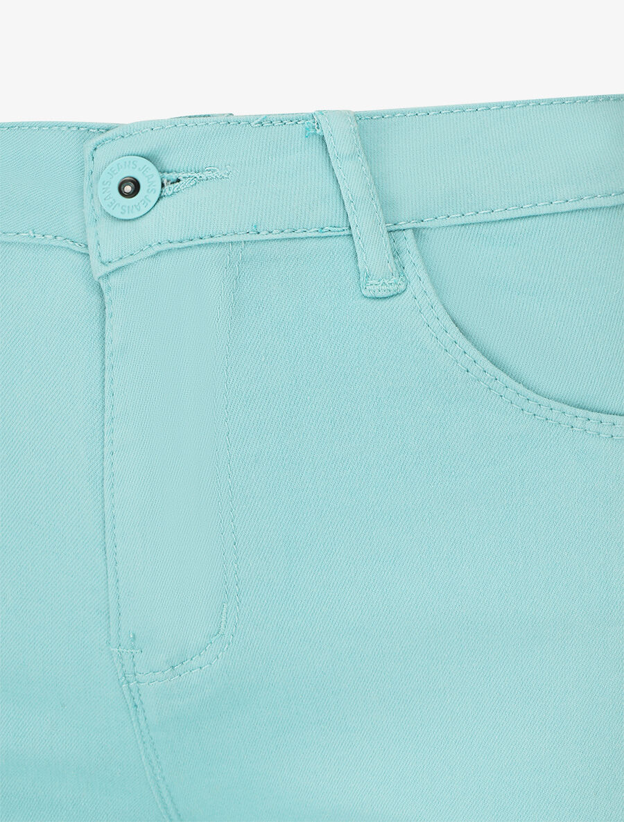 Effen skinny push up jeans - Turkoois - Image 3