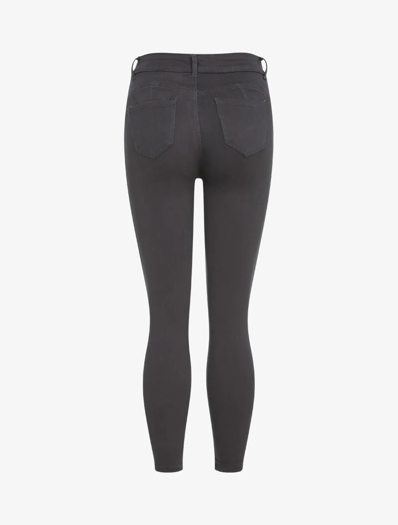 Effen slim fit jeans - Donkergrijs - Image 2
