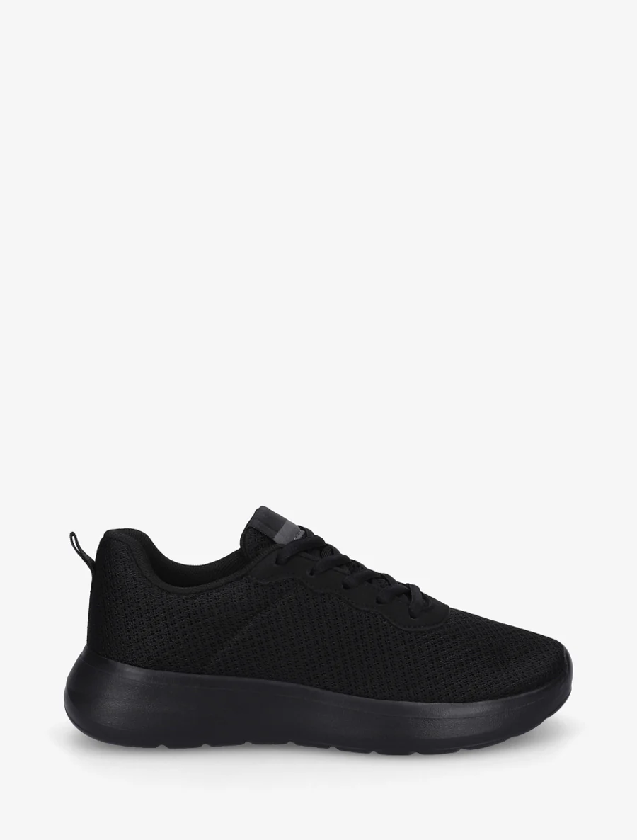 Effen sneakers van mesh - Zwart