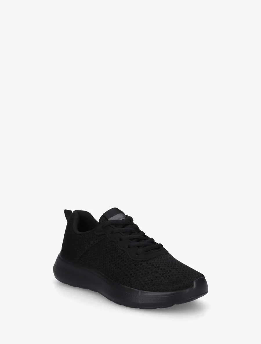 Effen sneakers van mesh - Zwart - Image 2
