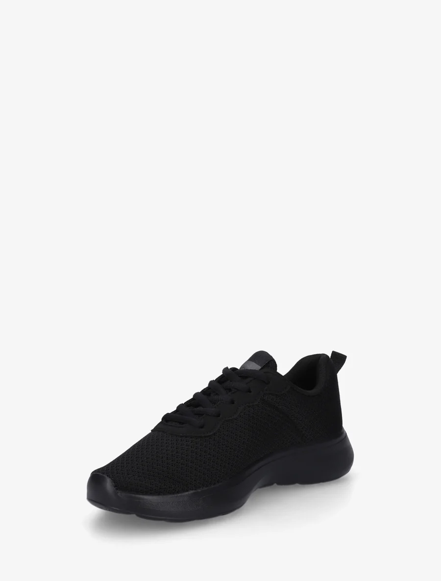 Effen sneakers van mesh - Zwart - Image 3