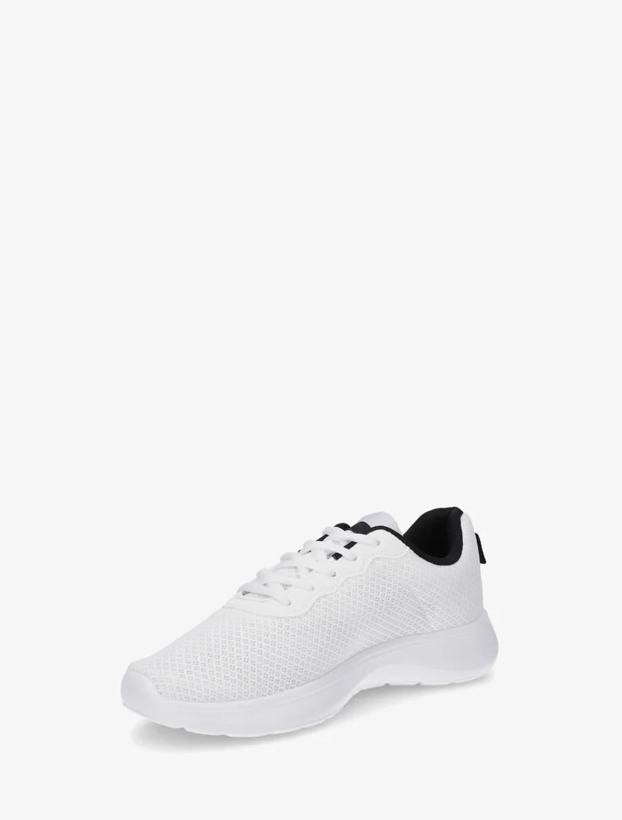 Effen sneakers van mesh - Wit - Image 3