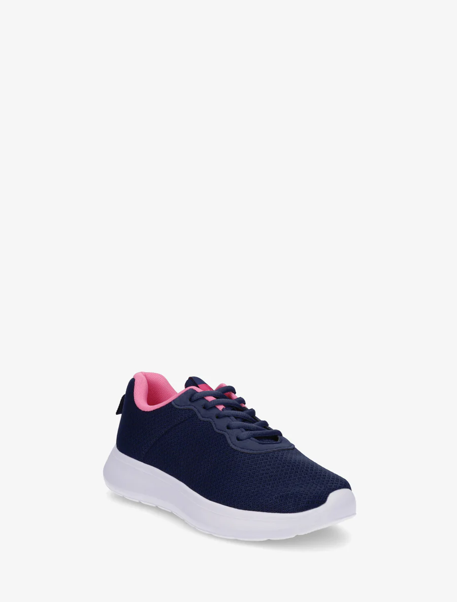 Effen sneakers van mesh - Marine - Image 2