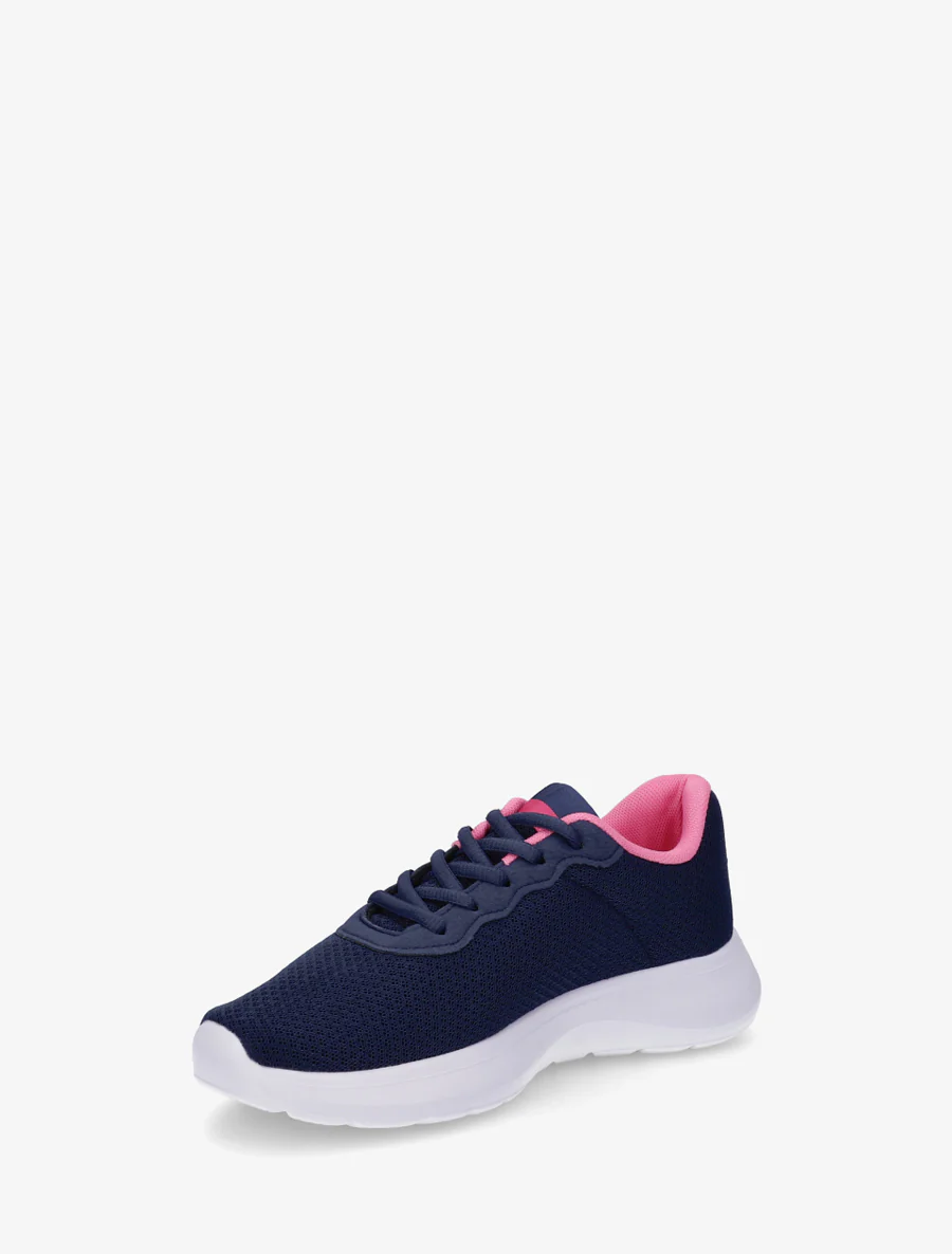 Effen sneakers van mesh - Marine - Image 3